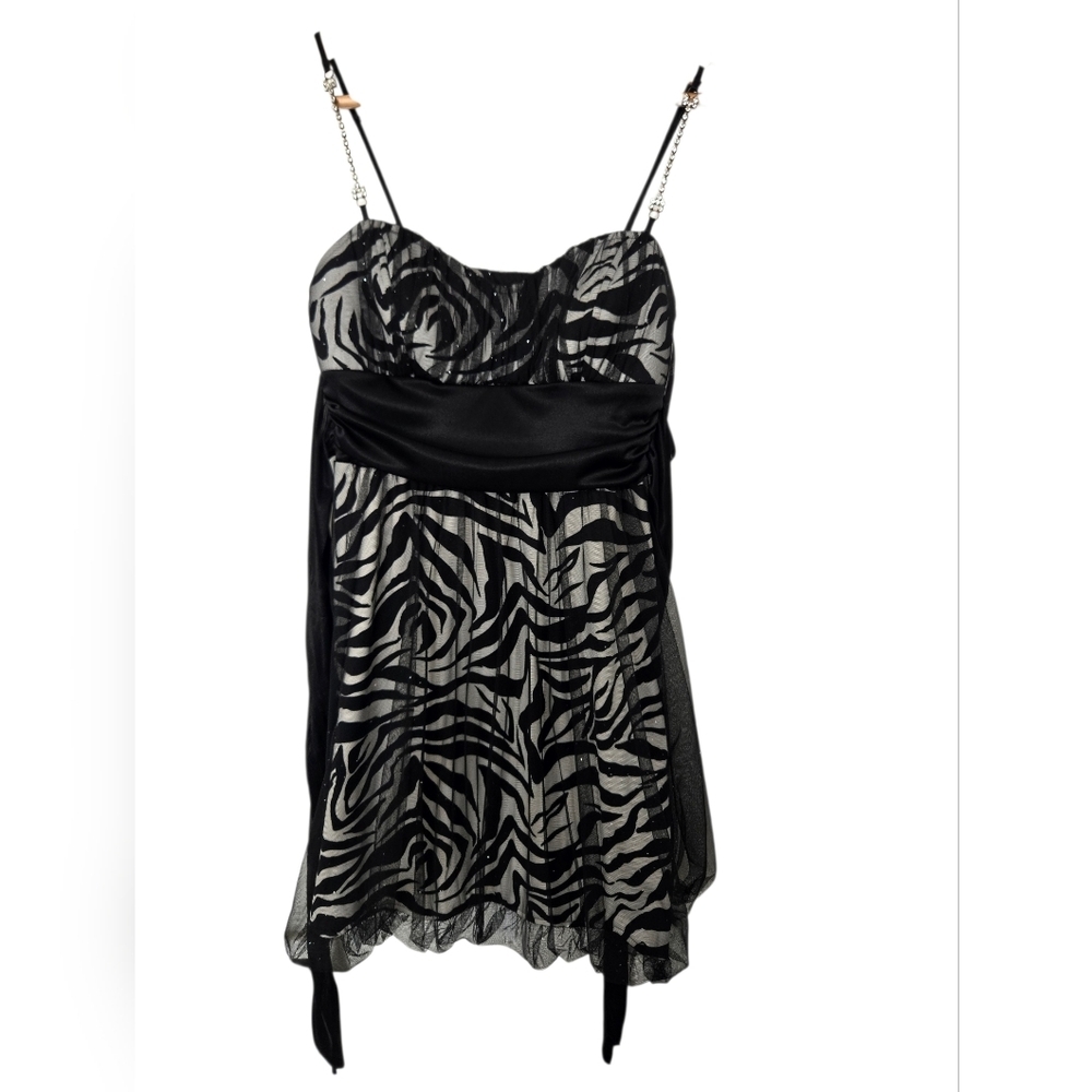Y2K Speechless Chic Zebra Print Dress Size Medium
